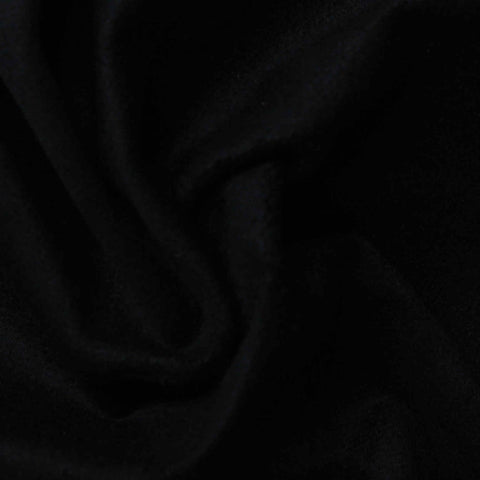 100% Polyester Faux Suede Fabric, 212 gsm, 145 cm — Black