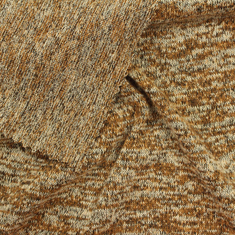 Brown Marl Knit, Polyester, 222 gsm