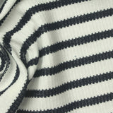 Black Horizontal-Stripe Jacquard, Cotton — photo 2