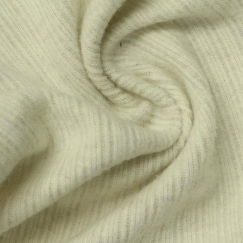Cotton Polyester Rib Knit Fabric, 280 gsm, 155 cm — Khaki