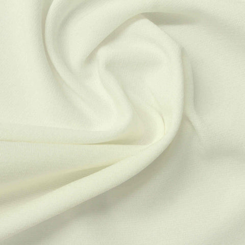 Pale Cream Ponte Knit, Viscose-Poly