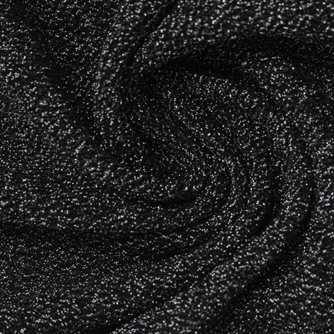 Black Marl Knit, Nylon-Metallic, 200 gsm