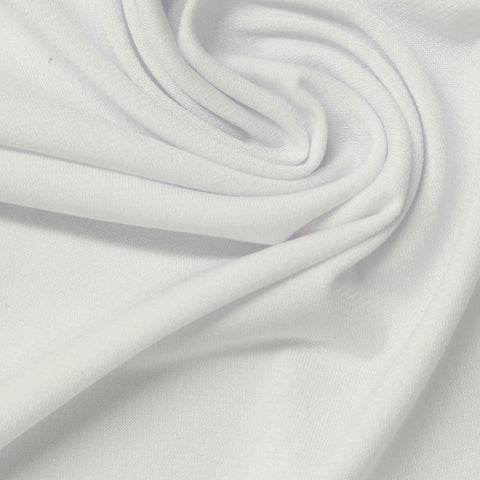 Polyester Stretch ITY Knit Fabric, 210 gsm, 160 cm — White, ref EF-249360