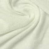 Jacquard Polyester Viscose Stretch Pointelle Knit Fabric, 220 gsm, 145 cm — White — photo 2