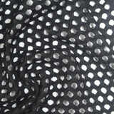 Jacquard Polyester Stretch Knit Fabric, 250 gsm, 170 cm — Black — photo 2