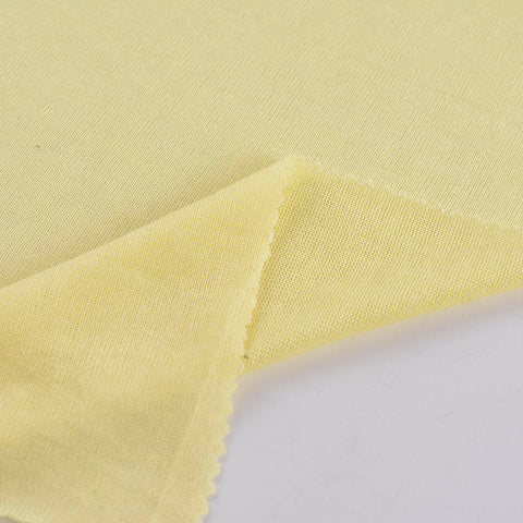 Polyester Viscose Stretch Jersey Knit Fabric, 128 gsm — Yellow
