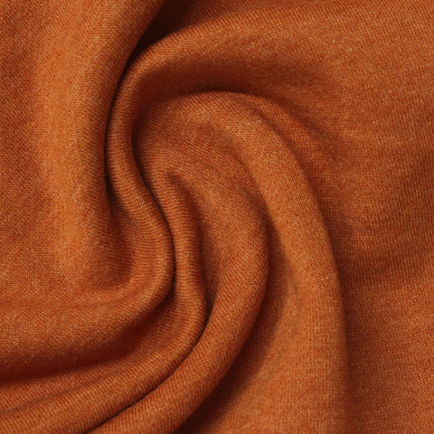 Rust Marl French Terry, Cotton-Poly