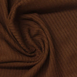 Rib Knit Fabric, 220 gsm, 148 cm — Brown — photo 2
