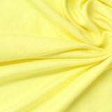 Brushed Polyester Stretch Jersey Knit Fabric, 160 gsm — Yellow — photo 2