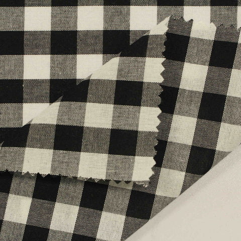 Black Gingham Woven, Poly-Cotton