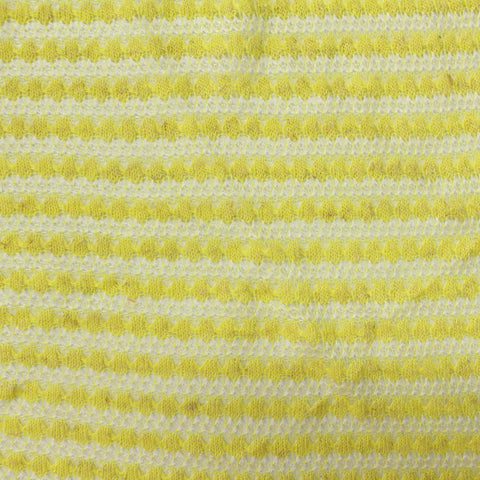 Yellow Horizontal-Stripe Chunky Knit, Poly-Viscose