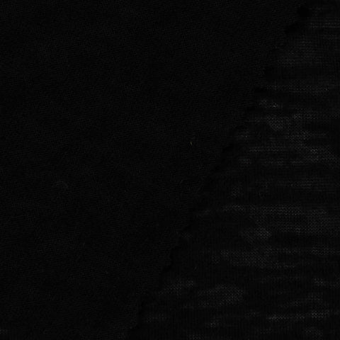Polyester Viscose Jersey Knit Fabric, 120 gsm, 158 cm — Black
