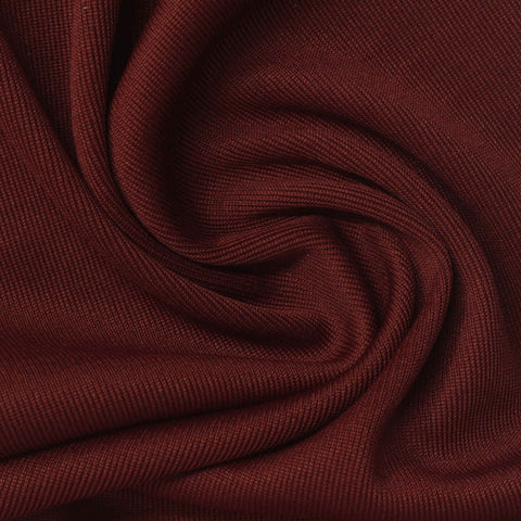 100% Polyester Rib Knit Fabric, 331 gsm, 200 cm — Red
