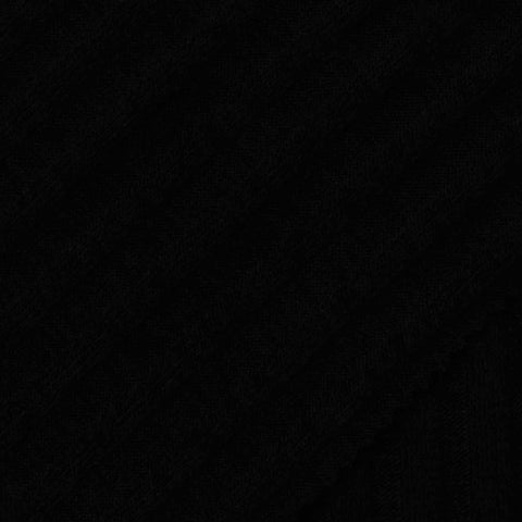 Polyester Viscose Stretch Rib Knit Fabric, 213 gsm, 140 cm — Black