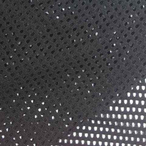 Jacquard Cotton Polyester Stretch Knit Fabric, 160 gsm, 150 cm — Black