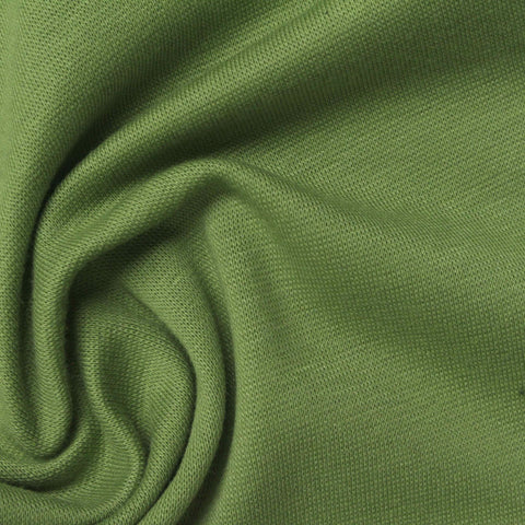 Olive Rib Knit, Cotton-Poly