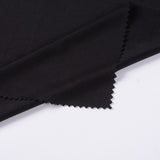 Polyester Stretch Linen-Look Fabric, 200 gsm, 175 cm — Black — photo 2