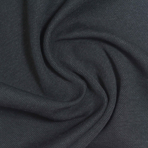 Cotton Polyester Stretch Piqué Knit Fabric, 210 gsm, 175 cm — Grey