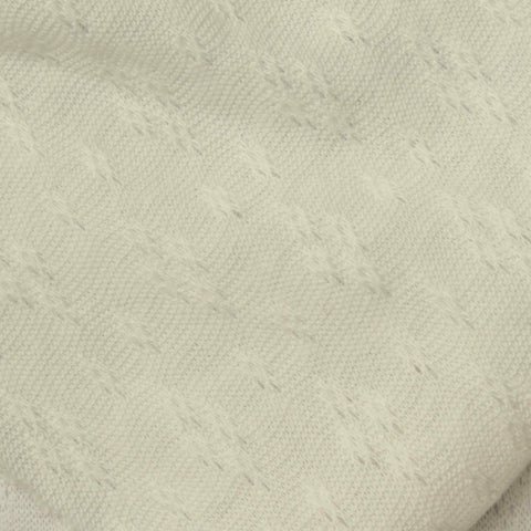 Grey Small-Diamond Pointelle Knit, Poly-Cotton