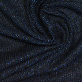 Dark Blue Marl Rib Knit, Viscose-Metallic — photo 2