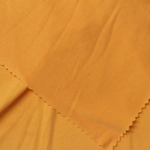 Polyester Stretch Milk Silk Knit Fabric, 180 gsm, 180 cm — Yellow