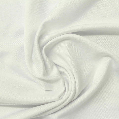 Polyester Stretch Milk Silk Knit Fabric, 290 gsm, 170 cm — White