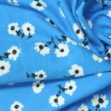 Printed Polyester Stretch Milk Silk Knit Fabric, 170 gsm, 160 cm — Blue — photo 2