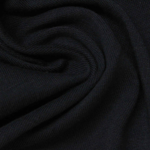 100% Cotton Jersey Knit Fabric, 180 gsm — Black, ref EF-234601