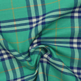 Teal Plaid Twill, Cotton — photo 2