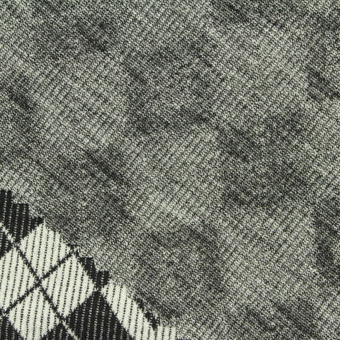 Black Argyle Rib Knit, Poly-Viscose