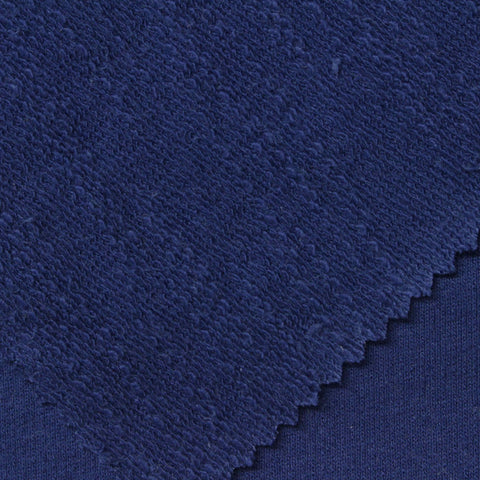 Cotton Polyester French Terry Fabric, 235 gsm, 160 cm — Navy