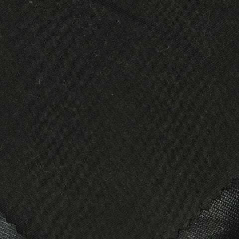Polyester Cotton Knit Fabric, 220 gsm, 145 cm — Black