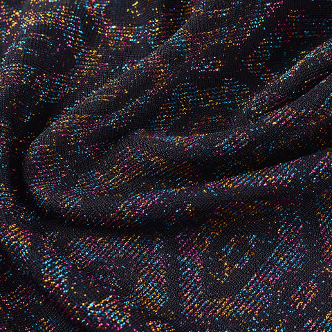 Blue Leopard Jacquard, Nylon