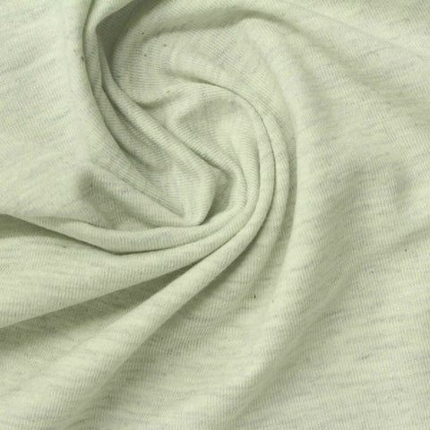 Light Yellow-Green Marl Jersey Knit, Poly-Cotton