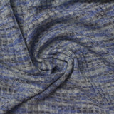 Blue Marl Rib Knit, Poly-Viscose, 215 gsm — photo 2