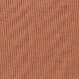 Brushed Polyester Viscose Stretch Rib Knit Fabric, 221 gsm, 134 cm — Brown — photo 2