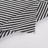 Black Horizontal-Stripe Rib Knit, Viscose — photo 2