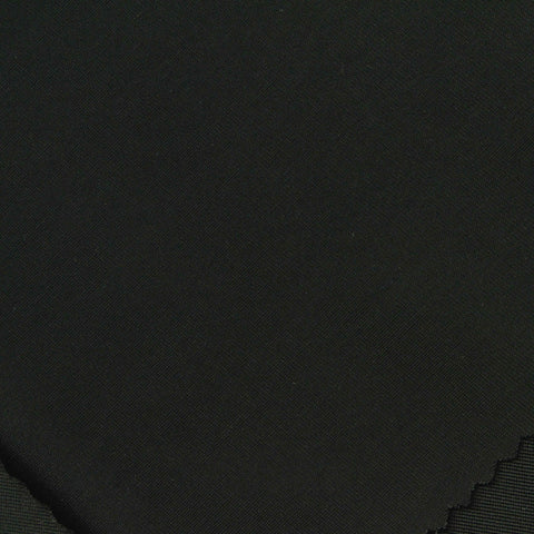 Polyester Stretch Warp Knit Fabric, 195 gsm, 155 cm — Black