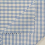 Light Blue Check Woven, Cotton — photo 2