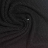 Viscose Polyester Stretch Rib Knit Fabric, 320 gsm, 140 cm — Black — photo 2