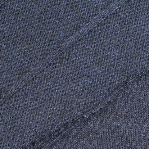 Dark Blue Marl Rib Knit, Viscose-Acrylic