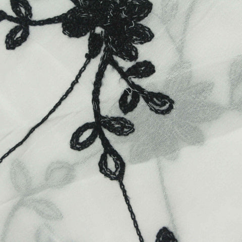 Black Leaves Chiffon, Polyester