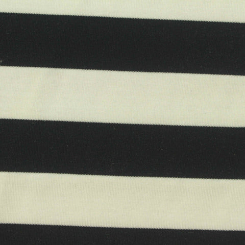 Black Horizontal-Stripe Jersey Knit, Tencel Lyocell, 230 gsm, 165 cm, ref EF-274503