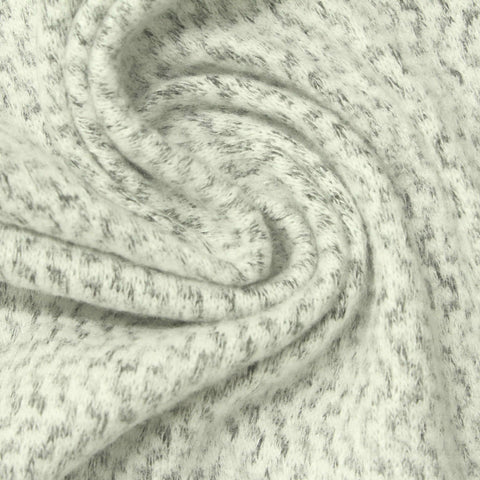 Light Grey Heathered-Marl Jersey Knit, Viscose-Poly, 200 gsm