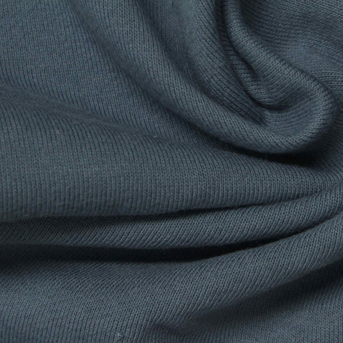 Cotton Polyester French Terry Fabric, 280 gsm, 180 cm — Blue