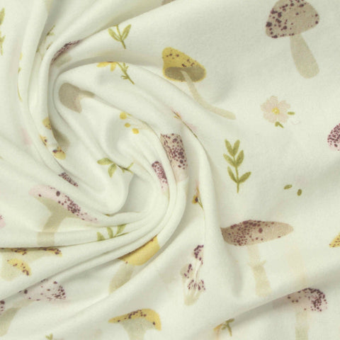 White Small-Flower Milk Silk Knit, Polyester