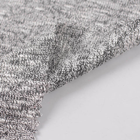 Black Marl Chunky Knit, Viscose-Poly, 380 gsm