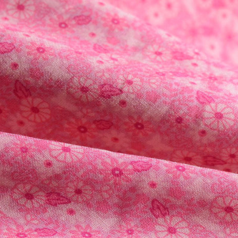 Pink Flowers Woven, Viscose, 120 gsm