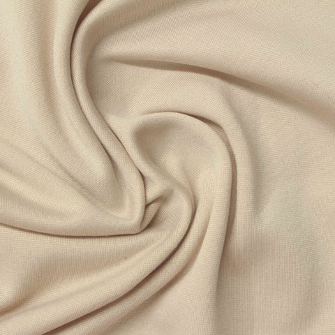 Brushed Polyester Stretch Milk Silk Knit Fabric, 170 gsm, 160 cm — Beige