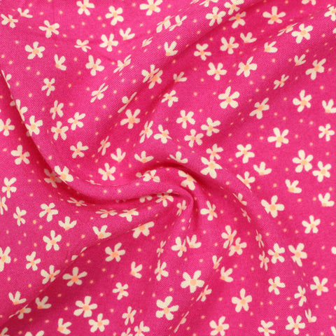 White Flowers Woven, Viscose, 134 gsm